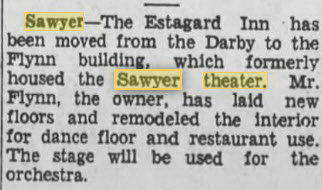 Flynn Theatre - Article Indicating Flynn And Sawyer Theater Were Same